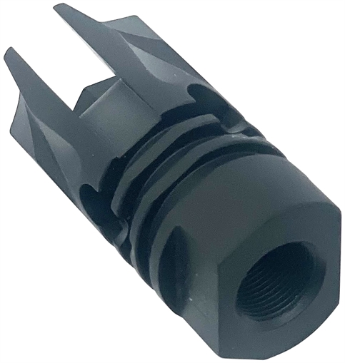 Picture of LBE Unlimited ARFH-REV REV Flash Hider 5.56mm (223 Cal) Black 1/2"-28 tpi Threads, Crush Washer ARFHREV