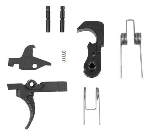 Picture of LBE Unlimited Replacement Trigger Mil-Spec Group, Curved Trigger with Black Finish for AR-15 ARTRGRP