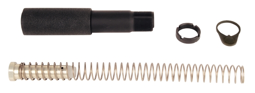 Picture of LBE Unlimited AR15 Pistol Buffer Tube Kit, Buffer Tube, Recoil Spring, Castle Nut, Receiver End Plate, Recoil Buffer, Black PBUFKT-BLK PBUFKTBLK