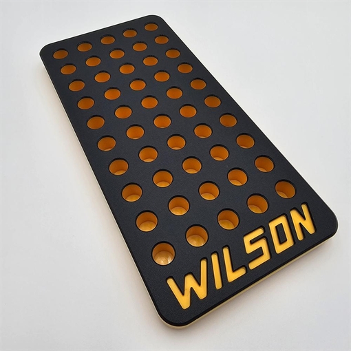 Picture of L.E. Wilson Reloading Tray .380" 50 Hole Black/Yellow W50-PBY38