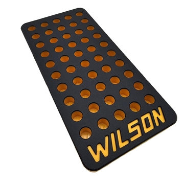 Picture of L.E. Wilson Reloading Tray .380" 50 Hole Black/Yellow W50-PBY38