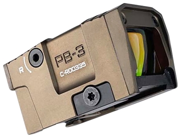 Picture of Lead & Steel Llc PB-3R-FDE Pandora PB-3 Flat Dark Earth 1 x 21 mm x 17 mm 3 MOA Red Dot PB3RFDE