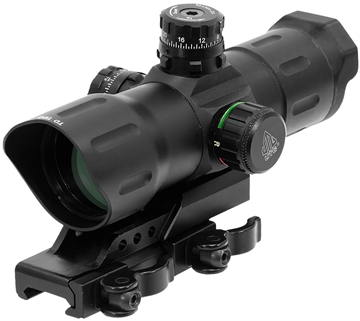 Picture of Leapers, Inc. - UTG Sight, 6", 38mm, Fits Picatinny, Black, Red/Green CQB T-Dot, ITA-Instant Target Aiming, with Offset QD Mount SCP-TDTDQ