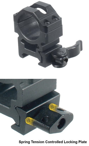 Picture of Leapers UTG 2-Piece Max Strength LE Grade Picatinny Rings - 22mm Width 1" - Medium RQ2W1154