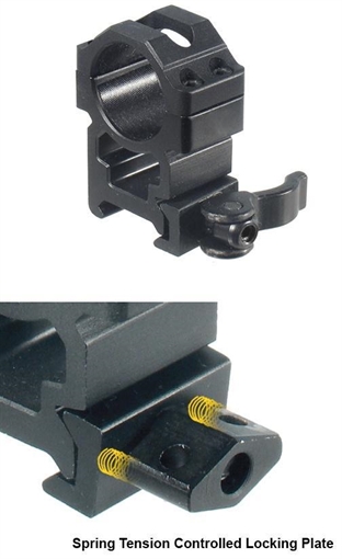 Picture of Leapers UTG 2-Piece Max Strength LE Grade Picatinny Rings - 22mm Width 1" - High RQ2W1204