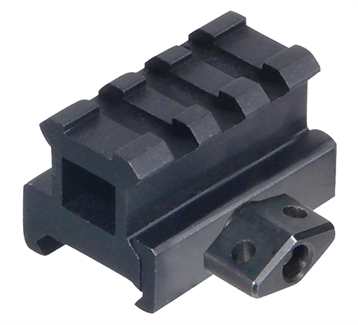 Picture of Leapers MNTRS08S3 Picatinny Riser Matte Black Anodized Aluminum Picatinny/Weaver Mount MNTRS08S3 MNT-RS08S3