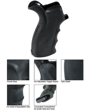 Picture of Leapers UTG Model 4/15 Ergonomic Pistol Grips - Black RB-TPG269B RBTPG269B