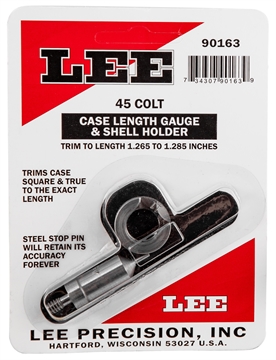 Picture of Lee Precision Case Length Gauge 45 Colt (LC) Steel Works With Cutter/Lock Stud Includes Shell Holder 90163