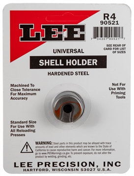 Picture of Lee Precision Shell Holder Universal Size #4R Steel Capacity 1 Casing Works With Standard Reloading Press Includes Shell Holder 90521