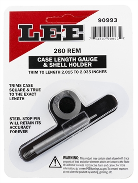 Picture of Lee Case Length Gage and Shell Holder .260 Remington 90993