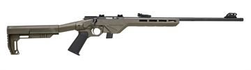 Picture of Citadel TRAKR, Bolt Action Rifle, 22 LR, 18" Barrel, Matte Finish, Olive Drab Green, Synthetic Furniture, Fiber Optic Front and Adjustable Rear Sights, 1 Magazine, 10 Rounds CIT22LRBLTODG