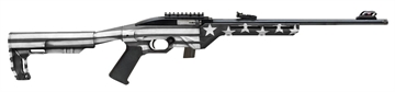 Picture of Citadel TRAKR, Semi-automatic Rifle, 22 LR, 18" Threaded Barrel, Matte Finish, US Flag Grayscale, Synthetic Stock, Fiber Optic Front and Adjustable Rear Sights, 1 Magazine, 10 Rounds CIT22LRBUSG