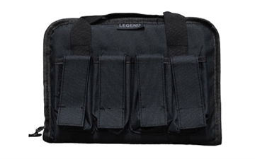 Picture of Legend Outdoor Gear Pegasus Tactical Pistol Case, Polyester Construction, 12.5"x1.5"x8", Black PEG100-BK