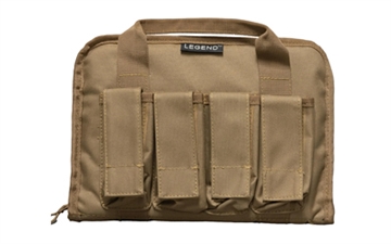 Picture of Legend Outdoor Gear Pegasus Tactical Pistol Case, Polyester Construction, 12.5"x1.5"x8", Dark Earth PEG100-DE