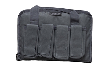 Picture of Legend Outdoor Gear Pegasus Tactical Pistol Case, Polyester Construction, 12.5"x1.5"x8", Stealth Gray PEG100-SG