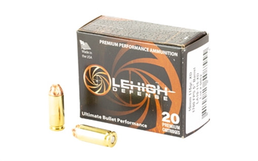 Picture of Lehigh Defense Xtreme Defense 10mmAuto 115gr Lehigh Defense XD FMT 20 Per Box/10 Case LA10115XD
