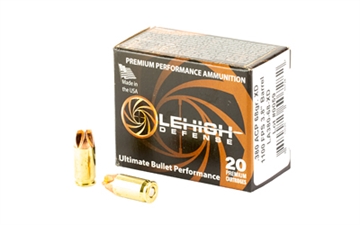Picture of Lehigh Defense Xtreme Defense Home Defense 380ACP 68gr Lehigh Defense XD FMT 20 Per Box/10 Case LA38068XD