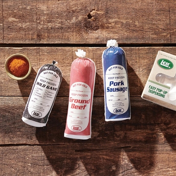 Picture of LEM Products 1 lb. Ground Beef Bags - 25 count W038