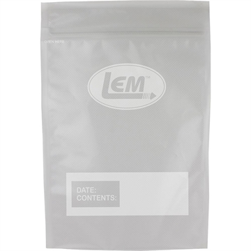 Picture of LEM Products MaxVac Zipper Top Vacuum Bags Quart Size 8"x12" - 44/ct 1590