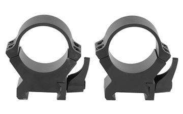 Picture of Leupold QRW2 Cross-Slot Scope Ring Set Matte Black Steel 30mm Tube High Quick Release Picatinny/Weaver 174078