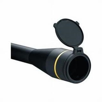 Picture of Leupold Alumina Scope Cover Matte Black Aluminum 20mm Objective Screw On Mount Flip Open 59030