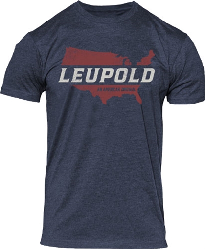 Picture of LEUPOLD MENS TEE AMERICAN ORIGINAL NAVY HEATHER XXL< 180439