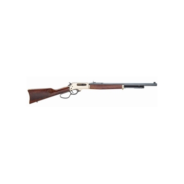 Picture of HENRY BRASS LG LOOP LEVER ACTION RIFLE RIL 45-70 22 IN OCT BBL BLUE/WALNUT 4 RD H010B
