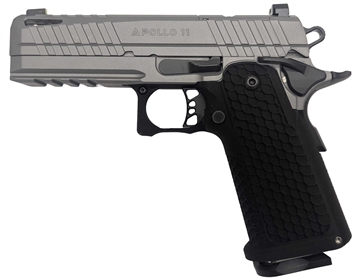 Picture of LFA Apollo 11 Compact Pistol - 9mm Grey  Aluminum Grip 4.1" 1x17rd Mag LFAPC81307P-AG