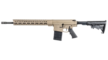 Picture of Live Free Armory LF308 Billet AR-10 Battle Rifle - FDE .308Win / 7.62NATO 18" Barrel 15" LFA Free Float M-LOK Rail Classic M4-Style Stock LFBR82012