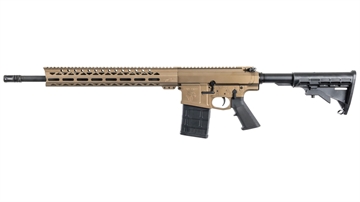 Picture of Live Free Armory LF308 Billet AR-10 Battle Rifle - Burnt Bronze .308Win / 7.62NATO 18" Barrel 15" LFA Free Float M-LOK Rail Classic M4-Style Stock LFBR82034