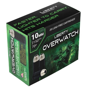 Picture of LIBERTY AMMUNITION 10MM OW 70GR HP BLK/SIL 20 LA-OW10MM-70-2150