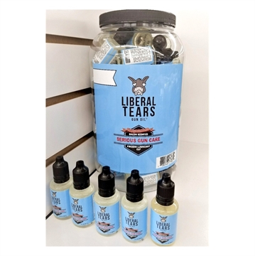 Picture of Liberal Tears Gun Oil Point of Sale Jar - 36x 1oz bottles | Bacon Scented liberal_tears_oil-36ctjar