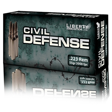 Picture of LIBERTY AMMUNITION AMMO CIVIL DEFENSE 223REM 55GR COPPER 20/50 LACD223019