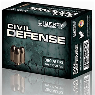 Picture of Liberty Ammunition  Civil Defense 38Special 50gr Lead Free Fragmenting Hollow Point 20 Per Box/50 Case  LA-CD-38-025