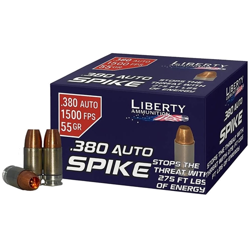 Picture of LIBERTY AMMO AMMO SPIKE 380ACP 55GR 20/10 LASPI380551500 691835576695