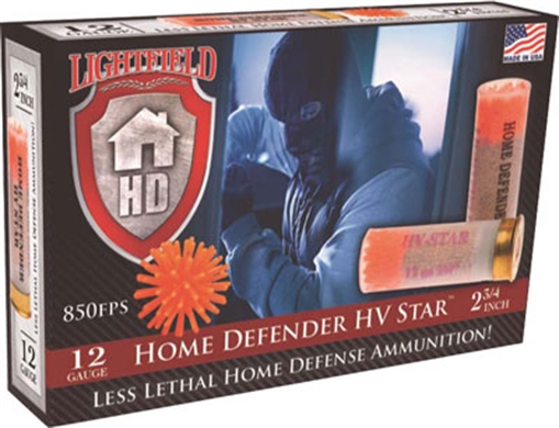 Picture of LIGHTFIELD HOME DEFENSE AMO 12GA 2.75 IN LESS LETHAL HV STAR 5RD ( 10 BOX CASE ) LHDST-12 LHDST12