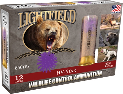 Picture of LIGHTFIELD WILDLIFE CONTROL AMO 12GA 2.75 IN LESS LETHAL HV RUBBER STAR SLUG 5RD ( 10 BOX CASE ) CWHV-12 CWHV12