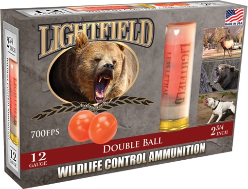 Picture of LIGHTFIELD WILDLIFE CONTROL AMO 12GA 2.75 IN LESS LETHAL DOUBLE RUBBER BALL 5RD ( 10 BOX CASE ) CWDB-12 CWDB12