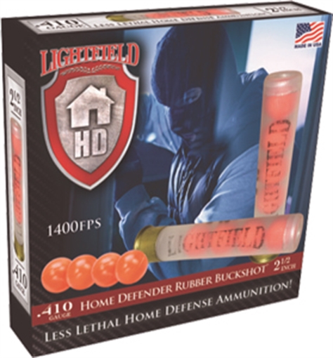 Picture of LIGHTFIELD HOME DEFENSE AMO 410GA 2.5 IN LESS LETHAL 4BALL RUBBER BUCK 5RD (10 BOX CASE) RBHD410