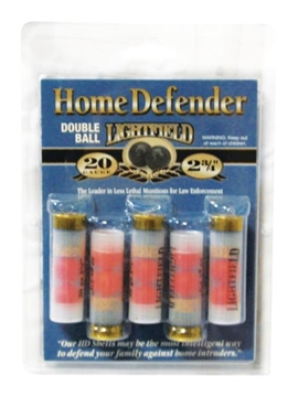 Picture of LIGHTFIELD HOME DEFENSE AMO 20GA 2.75 IN LESS LETHAL DOUBLE BALL 5RD (10 BOX CASE) DBHD-20