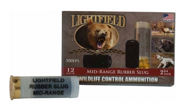 Picture of LIGHTFIELD WILDLIFE CONTROL AMO 12GA 2.75 IN LESS LETHAL MID RANGE RUBBER SLUG 5RD ( 10 BOX CASE) CWMR-12