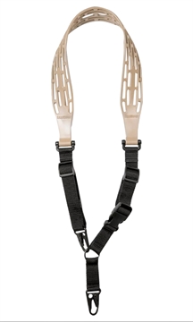 Picture of Limbsaver Tactical Sling Tan w/ Black Strap Nylon 48" OAL 1" W & Adjustable One-Two Point Design 12140