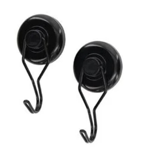 Picture of Lockdown Magnetic Hook Black Steel Holds 20 lbs 2 Pack 1215354
