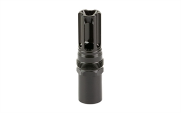 Picture of Liberty Precision Machine Eclipse, Flash Hider, 30 Caliber, 1/2X28 Thread Pitch, Compatible with .900"-24 Mounts, 3.05" Long for a 13.7" Pin and Weld, Nitride Finish, Black LPM-2007