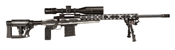 Picture of Howa USA 1500, Bolt Action Rifle, 6.5 Creedmoor, 24" Heavy Threaded Barrel, Gray, APC Chassis, Right Hand, 10 Rounds, Includes 3 Mags, 2 Grips, and Bipod HCRA72507USGMDT