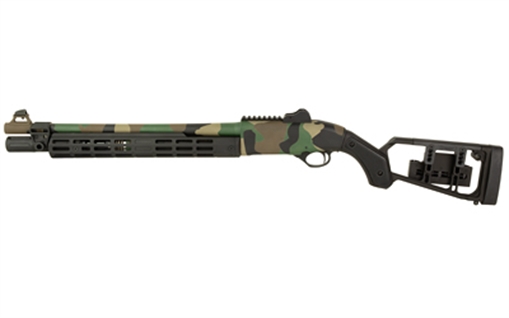 Picture of Langdon Tactical Technology LTT 1301 Tactical, Semi-automatic, 12 Gauge, 3" Chamber, 18.5" Barrel, Optimabore HP Cylinder, 7 Rounds, M-LOK Handguard, Ghost Ring Sights with Rail, Midwest Industries Stock, Matte Finish, M81 Camo Cerakote Finish LTT-1301-MIESH-M