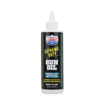 Picture of Lucas Oil Extreme Duty Gun Oil Against Heat, Friction, Wear 8 oz Squeeze Bottle 10870