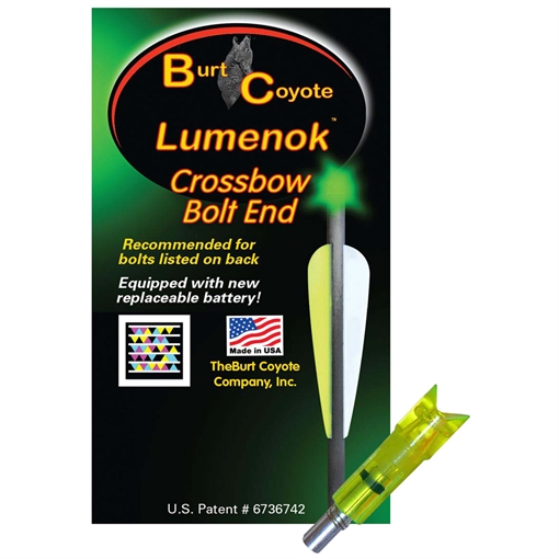Picture of Lumenok Lumenok Crossbow Nocks Green Moon Gold Tip 3 pk. GTC3G