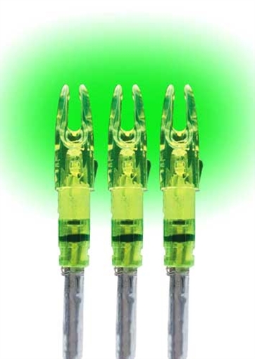 Picture of LUMENOK LIGHTED NOCK SIGNATURE SERIES GREEN 3PK SL3G