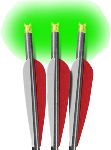 Picture of LUMENOK XBOW ARROW 20" BARNETT HEADHUNTER GREEN CRESCENT 3PK BNECC3G